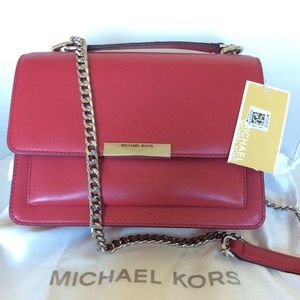 Michael Kors Jade Shoulder Bag, dark raspberry